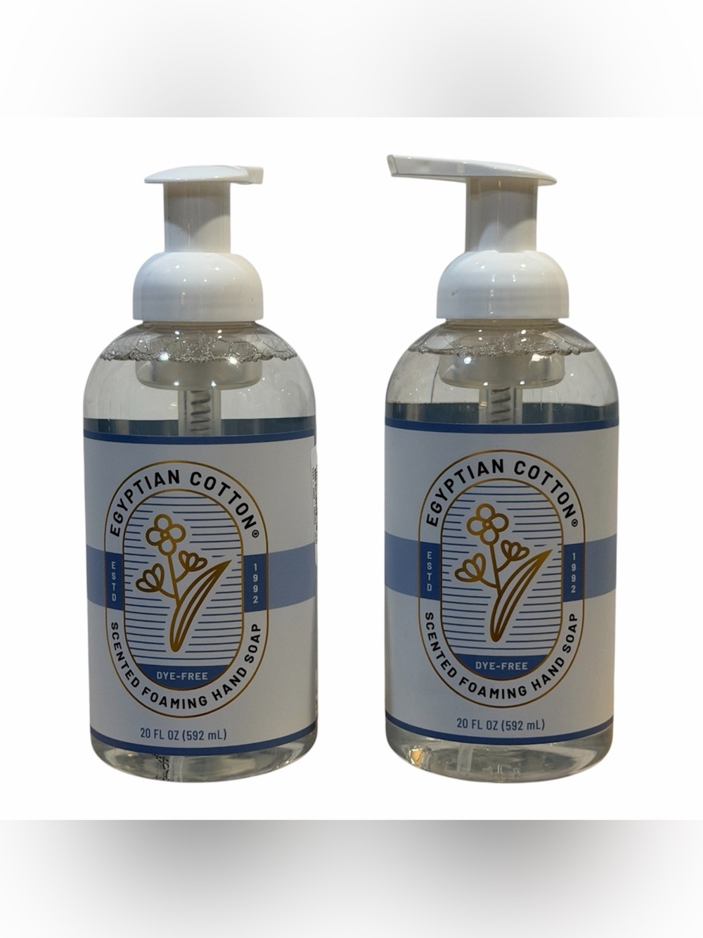 2 COMMONWEALTH SOAP CST Nourishing EGYPTIAN COTTON w/ALOE Foam Hand Wash 20 oz